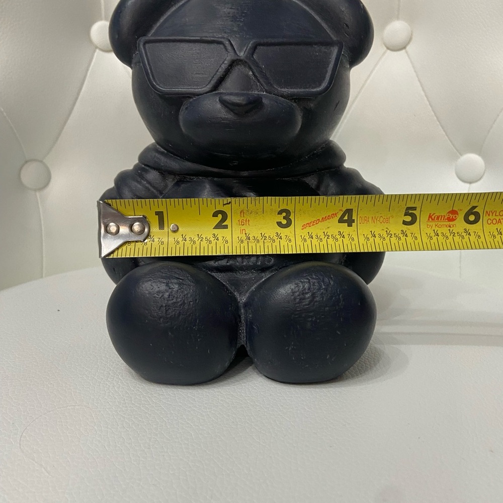 BLVCK PARIS Black Teddy Bear Candle Black Cedar & Juniper Scent 6" X 4.5" X 5" - Picture 12 of 13